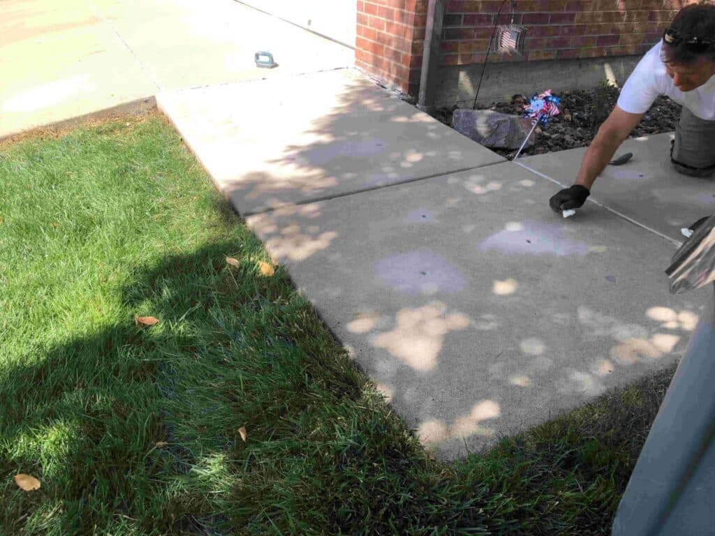 leveling a concrete sidewalk