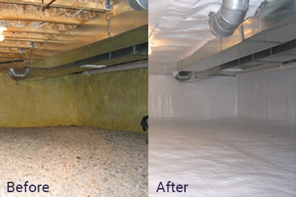 Crawl Space Repair - Before And After
