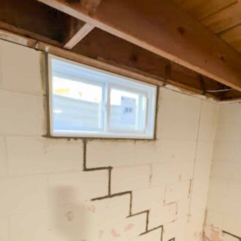 Stair step cracks in a basement
