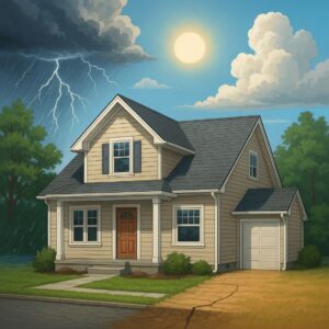 Summer Storm Illustration.